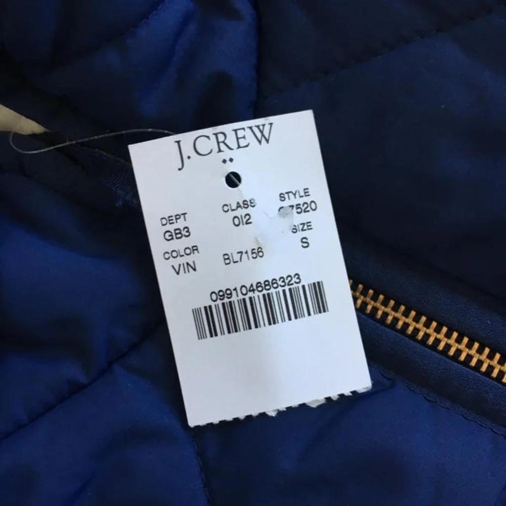 J.Crew Factory Quilted Puffer Vest Small NWT